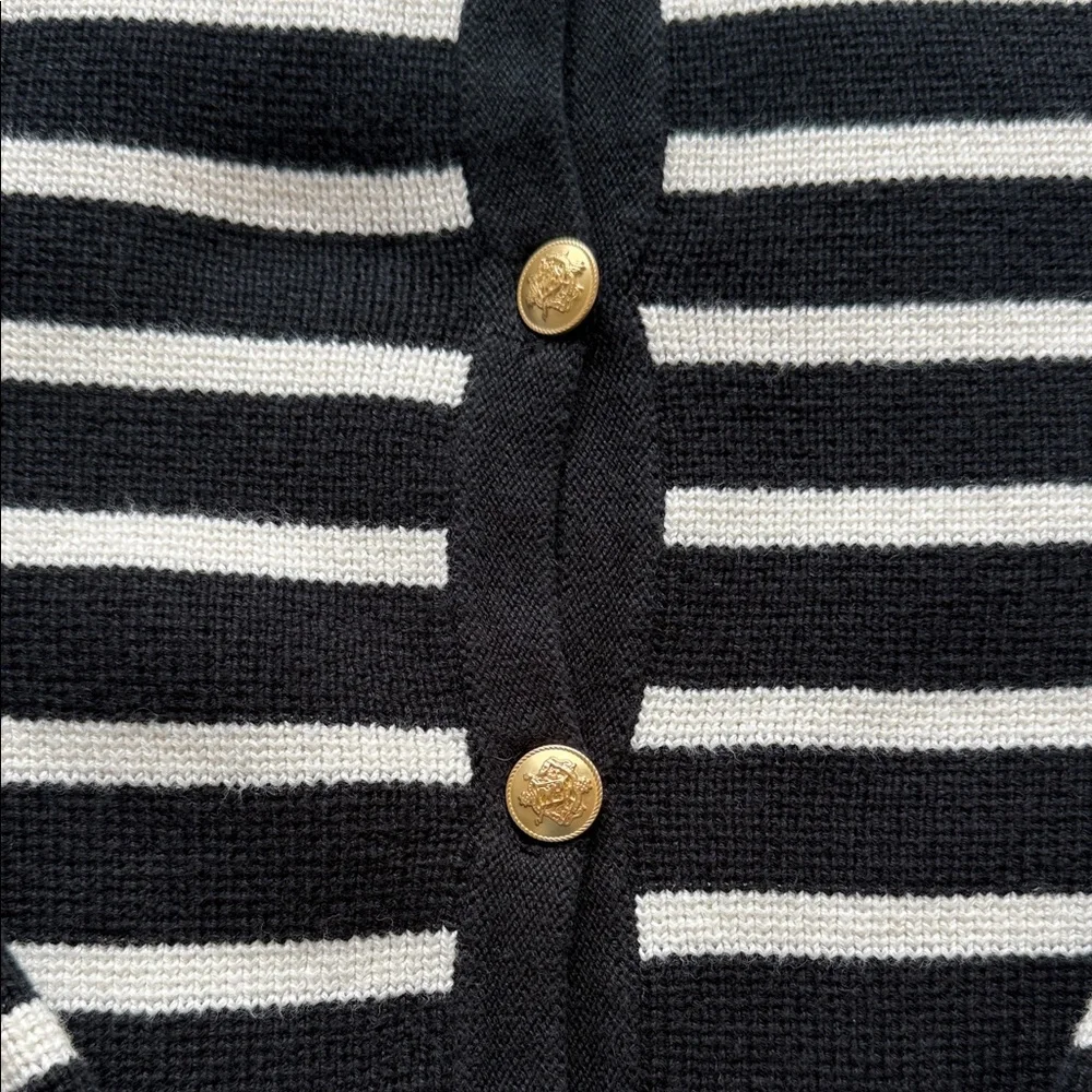 J. Crew Emilie patch pocket sweater lady jacket in stripe - Picture 3 of 6